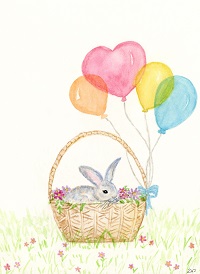 Rabbit in a basket